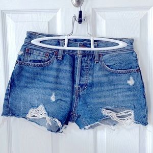 We The Free distressed jean shorts